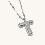 Bubble Letter Initial Necklace